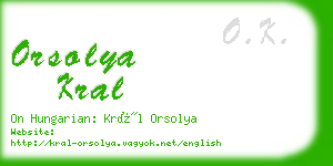 orsolya kral business card